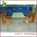 深圳快餐桌椅厂家 肯德基快餐厅汉堡店餐桌椅 连体钢结构快餐桌椅 专业订做