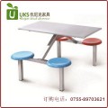 不锈钢快餐桌椅 不锈钢桌面玻璃钢凳面 优质食堂餐桌椅定做